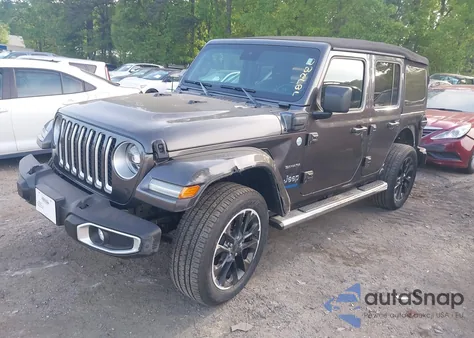 2021 Jeep Wrangler 4Xe Unlimited Sahara 4X4 из США, поврежденный, VIN 1C4JJXP69MW787280